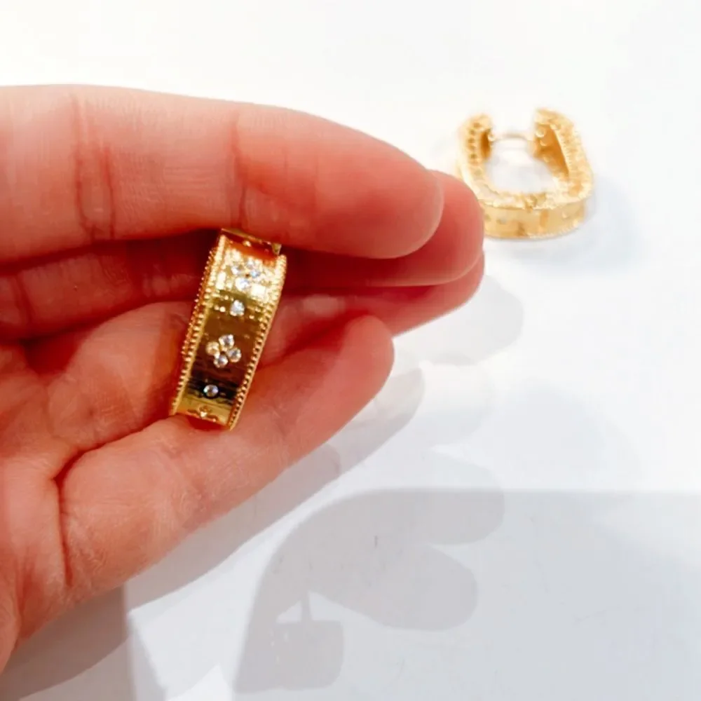 gold hoop earrings H94